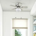 thumbnail image 2 of Prominence Home Hero 28" Brushed Nickel Flushmount Small Room Ceiling Fan with 5 Blades, Globe Light Kit & Pull Chains, 2 of 13