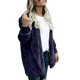 thumbnail image 4 of Oucaili Abrigo con capucha para mujer, chaqueta difusa de manga larga, cárdigan para mujer, forro polar suelto con frente abierto cálido, 4 of 6