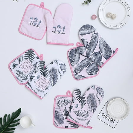 

huanledash 2Pcs Kitchenware Potholder Insulation Glove Pad Microwave Oven Baking Tools
