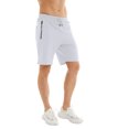 thumbnail image 5 of Tyhengta Mens Shorts Casual Sports Drawstring Zipper Pockets Elastic Waist White 34, 5 of 8