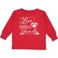 thumbnail image 3 of Inktastic Love Makes a Family- hearts and arrow Boys or Girls Long Sleeve Toddler T-Shirt, 3 of 5