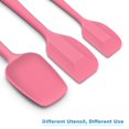 thumbnail image 3 of Set de 3 Spatules en Silicone, Poignée Ergonomique Spatules Résistantes à la Chaleur, Spatules en Caoutchouc Antiadhésives avec Noyau en Acier Inoxydable, Rose, 3 of 6