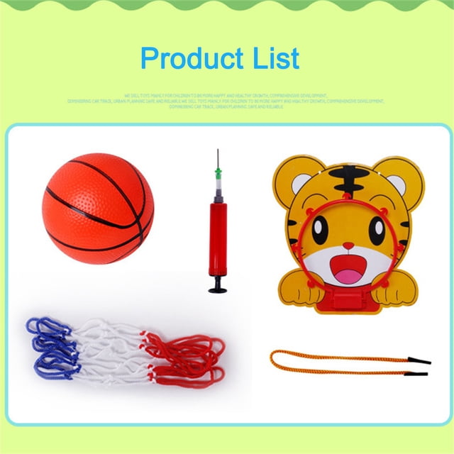 Big Save,HWRETIE Outdoor Toys Clearance,Hanging Wall Lifting Basketball Rack Toys,with 1 Basketball and 1 Inflator