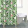 thumbnail image 4 of Pioneer Flower Floral Print Pattern Shower Curtain 84"x72", Bathroom Decorative Shower Curtain Set with 12 Hooks, Waterproof Washable, 4 of 6