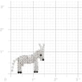 thumbnail image 2 of Silver Pixel Donkey Brooch Pin, 2 of 3