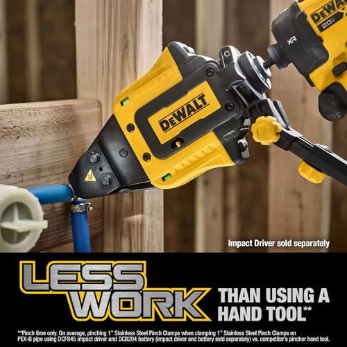 DEWALT IMPACT CONNECT PEX Pinch Clamp Attachment for Impact Driver, Plumbing Tool (DWAPXPIR)