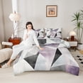 thumbnail image 4 of Feelyou Chic Circle Abstract Bedding Comforter Set, Modern Minimalism Twin Comforter Sets, Fashion Geometric Stripes Reversible Bedding Set, Breathable Home Decor, 2pcs, 4 of 8