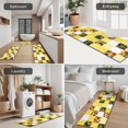 thumbnail image 5 of Yellow White Checker Sunflower Pattern Kitchen Rugs Sets Of 3,Kitchen Runner Rugs Non Skid Washable,Decorative Kitchen Floor Mats for Kitchen,Sink,Laundry,17"x30"+ 17"x47" + 17"x59", 5 of 6