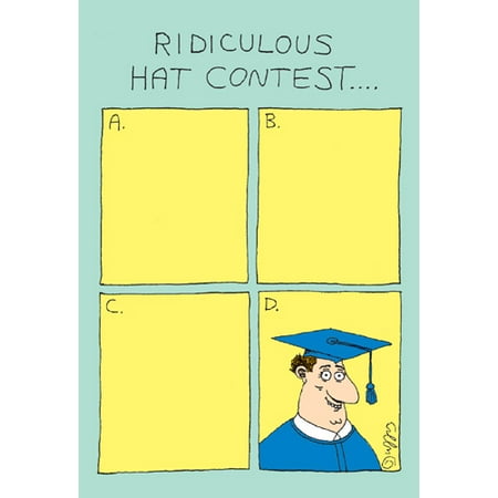 Nobleworks Ridiculous Hat Contest Funny / Humorous Graduation Congratulations Card