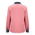 thumbnail image 7 of thefmos Women Plus Size Fall Winter Long Sleeve Knitted Button Down Tops Collared Casual Pullover Sweater Blouses Solid Basic Cardigan for Office Vacation, Pink L, 7 of 7