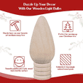 thumbnail image 3 of 50 Pcs Wooden Christmas Light Bulb Unfinished Wood Ornaments for Crafts and Christmas Trees Supply, 2 Inch High, 3 of 6