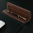 thumbnail image 4 of Estuche de madera para bolígrafos de 1 pieza Caja de presentación de bolígrafos duradera Caja de almacenamiento de bolígrafos tipo concha, 4 of 5