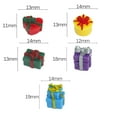 thumbnail image 3 of Miniature Resin Presents Boxes Christmas Colorful Micro Holiday Presents for Crafts Festival Tabletop Decors Small gifts for classmates and friends E, 3 of 6