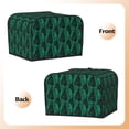 thumbnail image 3 of Honeii Mint Bird Feathers Print 4 slice Toaster Cover, Two Slice Toaster Dust-proof Cover For Kitchen Small Appliance and Fingerprint Protection, 3 of 7