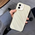 thumbnail image 2 of Cute Curly Wave Case for iPhone 11 6.1 inches, Water Ripple Pattern Phone Case Slim Shockproof Satin Glossy Cover for Girls Boys Silicone 3D Non-Slip Case -Beige, 2 of 5