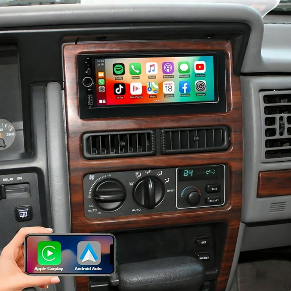 Gsuatey Car Radio Stereo for Jeep Grand Cherokee 1993-1998, Android 13 Carplay Screen Support Wireless Carplay & Android Auto,Bluetooth,GPS,FM,Backup Camera