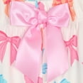 thumbnail image 4 of Sleep On It Girls Yummy Jersey Coat Front Pajama Short Set - Bow, 7-8, 4 of 6