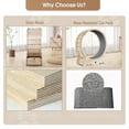 thumbnail image 6 of TAKOYI Cat Exercise Wheel, Cat Treadmill Wheel with Carpeted Runway for Daily Exercise, 37" Natural Wood Color, 6 of 10