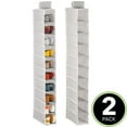thumbnail image 4 of mDesign Soft 10 Shelf Fabric Closet Hanging Storage Unit - 2 Pack - Light Gray, 4 of 9