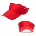 thumbnail image 4 of Blank Sun Visors Adjustable Sports Sun Hat for Travel Exercises(Red), 4 of 9