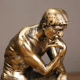 thumbnail image 2 of Resin Thinkers Statue Ornaments Home Decorations Accessories(1pc,golden), 2 of 5
