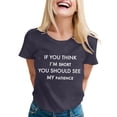 thumbnail image 1 of T-shirts Sarcastiques pour Femmes - Phrases Drôles Graphiques, Polyester Spandex, Manches Courtes, Col Rond, Parfait pour Offrir en Cadeau, 1 of 4
