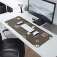 thumbnail image 2 of Long Mouse Pads for Desk,Brown Dog Paw Footprint Desk Mats on Top Of Desks, Desk Mouse Pad Extra Large with 3mm Non-Slip Base and Stitched Edge for Gaming,Office,Work,Home 31.5"x11.8", 2 of 6