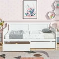 thumbnail image 3 of Harper & Bright Designs Twin Size Daybed with Two Storage Drawers, Wood Platform Bed with Storage for Bedroom, White, 3 of 12