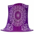 thumbnail image 6 of Purple Boho Blanket Soft Cozy Warm Throw Blanket for Couch, Plush Fuzzy Flannel Fleece Blankets for Sofa, Vintage Ethnic Abstract Geometric Aesthetic Bed Blankets Lightweight Gifts for Women, 40"x50", 6 of 9