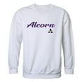 thumbnail image 1 of W Republic 556-261-WHT-03 Men Alcorn State Bravehawks Script Crew Fleece, White - Large, 1 of 1