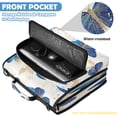 thumbnail image 6 of Zipper Binder with Shoulder Strap 2 inch 3 Ring Waterproof File Folder Organizer Bag 500 Sheet Watercolor Blue Butterfly, 6 of 8