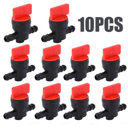 10Pcs 1/4  In-Line Straight Fuel Gas Cut-Off/Shut-Off Valves For Small Engines