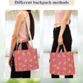 thumbnail image 4 of FORMRS Womens Corduroy Tote Bag Crossbody Shoulder Purse Handbag with Detachable Strap, Pink Banana Pattern, 4 of 7
