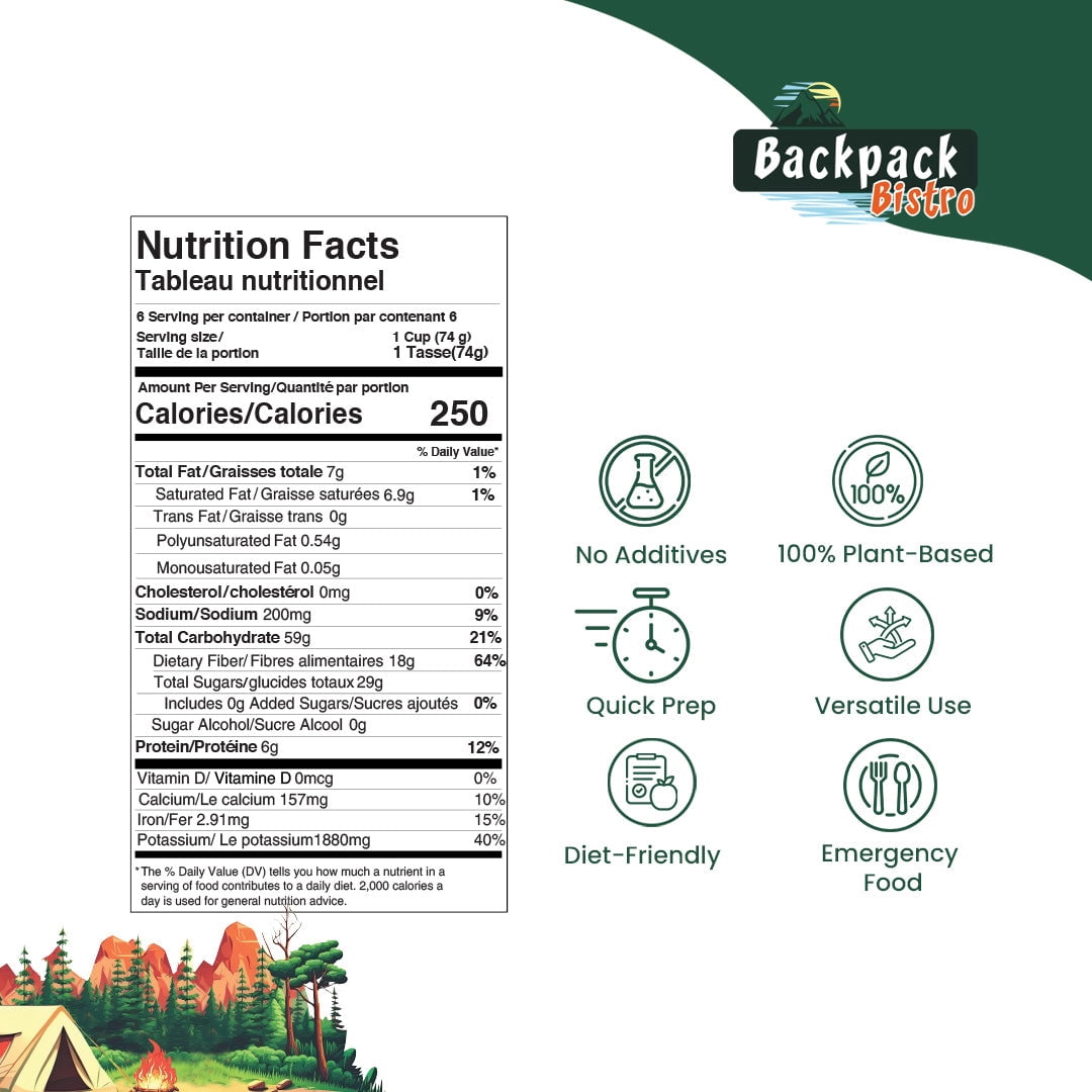 Backpack Bistro | PACK of 6 Dehydrated Finely Chopped Cabbage 8.8 oz (250 g) | Ideal for Everyday, Camping Food, Emergency & Backpacking Meals | Soups, Salads , Noodles, Stir-Fries