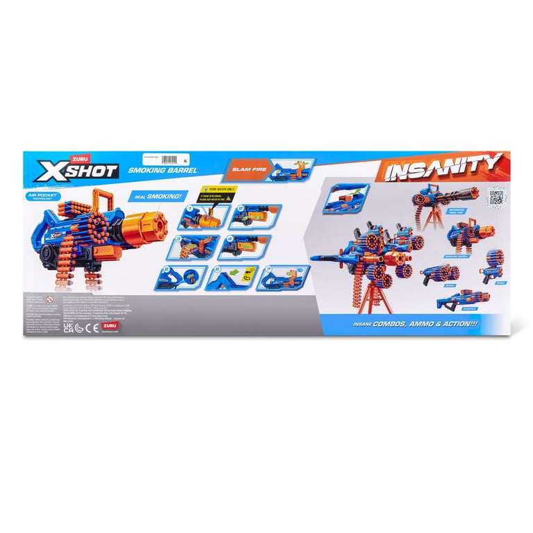 XSHOT Insanity Smoking Barrel Blaster (72 Darts) Motorized Outdoor
