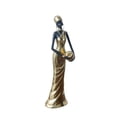 thumbnail image 3 of Estatua de mujer tribal africana decorativa, figura de mujer multifuncional. Estilo A, 3 of 9