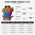thumbnail image 5 of Goofa Colorful Glitter Printed Sports Bras for Women, High Impact Running Bra Workout Crop Tank Tops Longline Sports Bra Push up-Small, 5 of 9