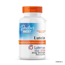 Doctor's Best Lutein featuring Lutemax, Non-GMO, Gluten Free, Soy Free, Eye Health, 20 mg, 60 Softgels