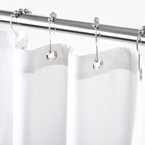 72x72 Inch Waterproof Cloth Shower Curtain Liner, 6 Weighted Magnets for Stability, Hotel Style Soft Polyester Fabric, Machine Washable White
