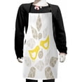 thumbnail image 1 of Bird Kids Apron, Abstract Modern Art Deco Design Inspired Birds and Leaves Illustration, Boys Girls Apron Bib with Adjustable Ties for Cooking Baking Painting, Warm Taupe Yellow White, by Ambesonne, 1 of 2