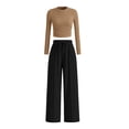 thumbnail image 1 of Conjunto para Mujer de Dos Piezas PRETTYGARDEN Manga Larga y Pantalón Crop XL, 1 of 8
