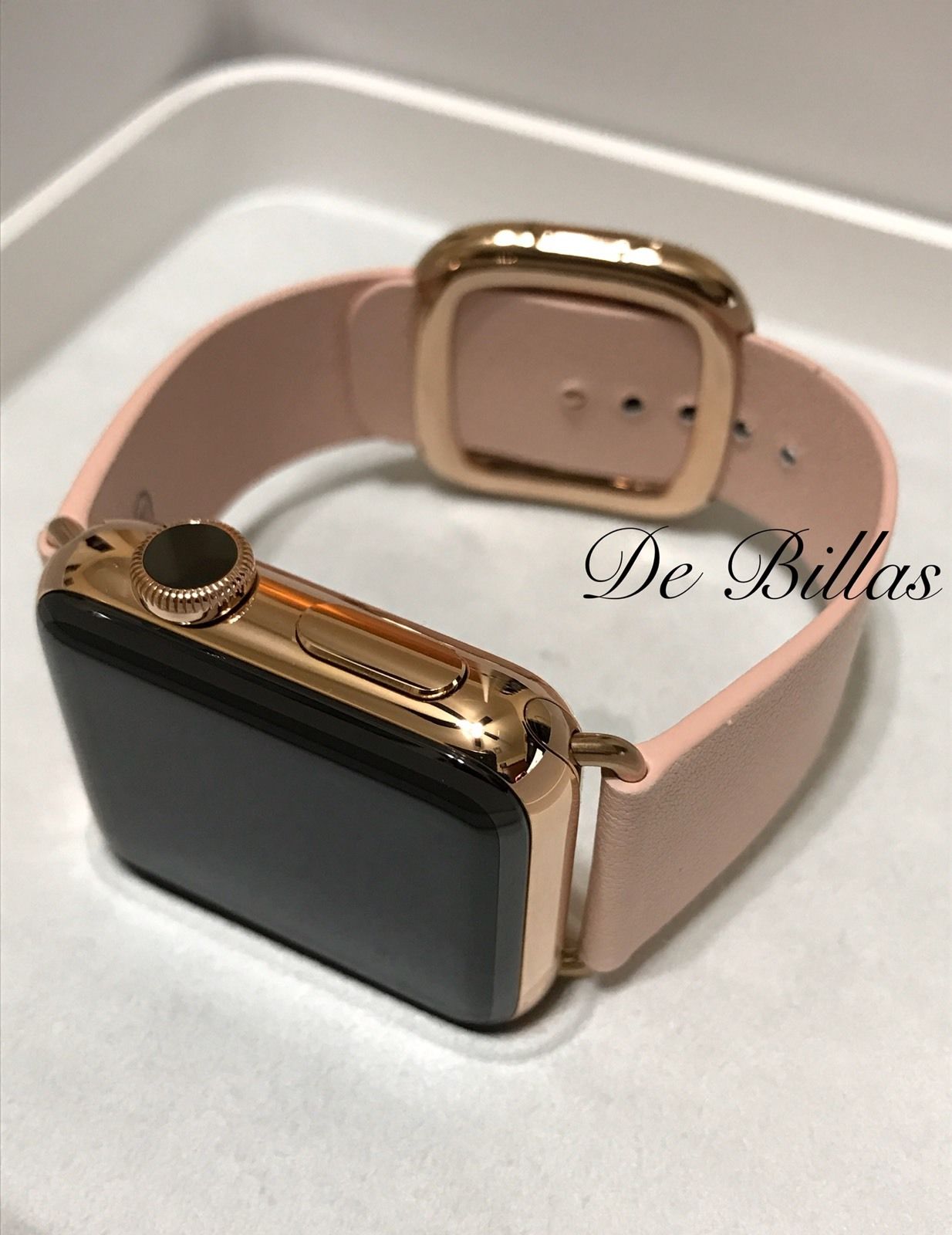 24K Rose Gold Plated 38mm Iwatch, Series 1 with Rose Modern Band - image 1 of 3