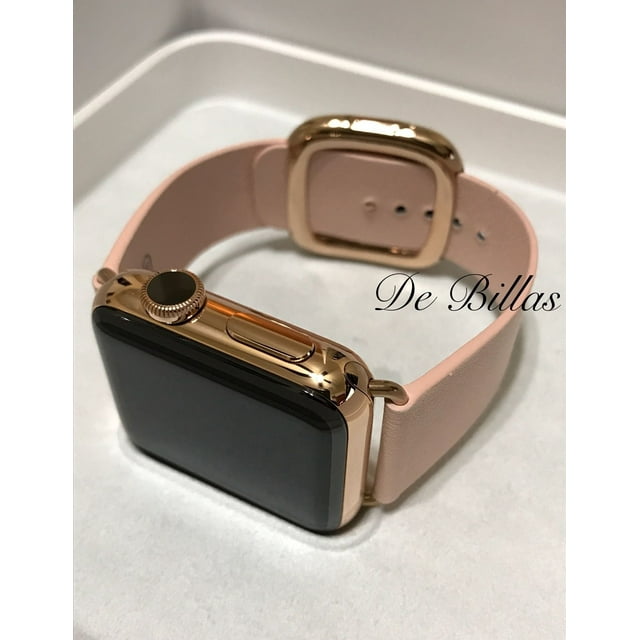 24K Rose Gold Plated 38mm Iwatch, Series 1 with Rose Modern Band