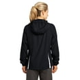 thumbnail image 2 of Sport-Tek Ladies Colorblock Hooded Raglan Jacket-3XL (Black/White), 2 of 5