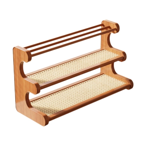 Luzkey Étagère à Théière Chinoise Organiseur de Bureau Comptoir Léger Cadeau Étagère de Rangement pour Service à Thé à 3 Niveaux pour Hôtel Restaurant Appartement 50x20x36 cm