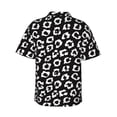 thumbnail image 3 of Uemuo Black Leopard Printed Regular Fit Short Sleeve Casual Hawaiian Shirt for Men,Aloha shirt,Tropical shirt,Floral print shirt,Vacation Beach shirt-X-Large, 3 of 9