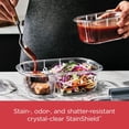 thumbnail image 2 of Rubbermaid Brilliance Meal Prep 2-Compartment Food Containers, 2.85 Cup, Pack of 5, Gray, 2 of 8