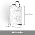 thumbnail image 3 of XMXT Large Collapsible Laundry Hamper, White Marble Print Laundry Basket with Aluminum Handle, 50L Gray, 3 of 7