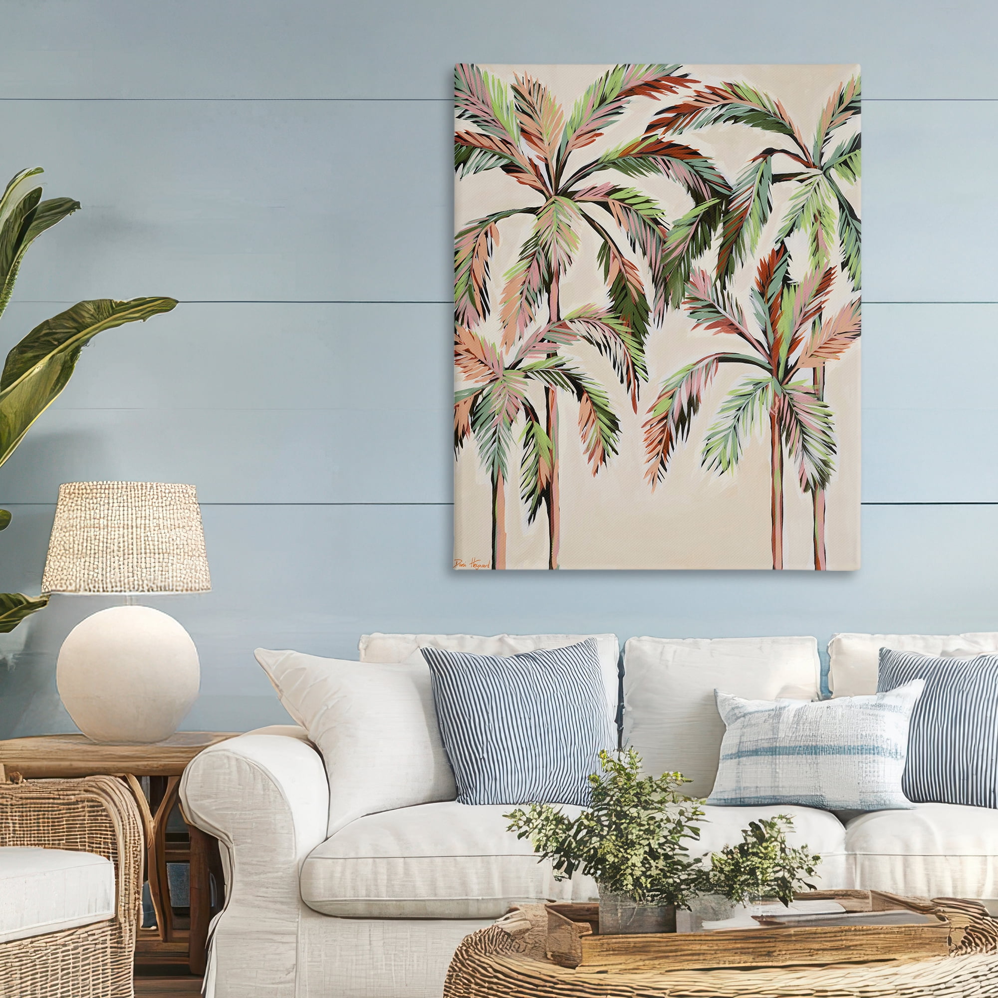 Stupell Industries Blushing Palm Tree Canopy Canvas Wall Art, design by Dani Heyward