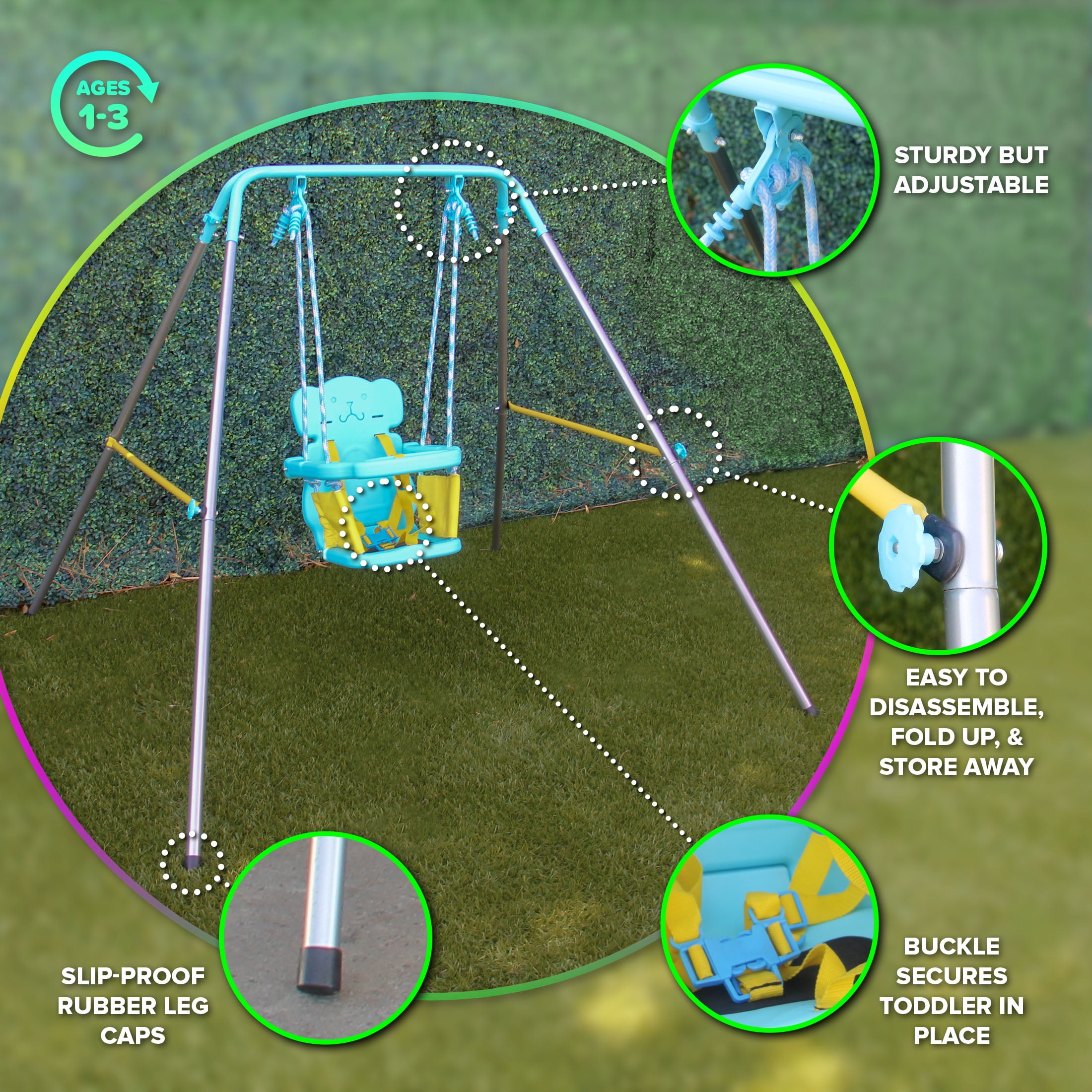 Sportspower FNS-004 My 1st Toddler Swing - Heavy-Duty Baby Indoor